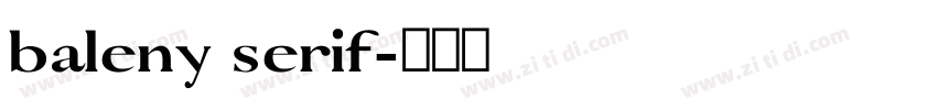 baleny serif字体转换
